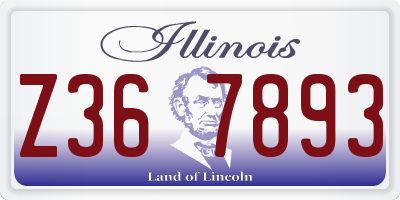 IL license plate Z367893