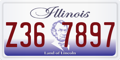 IL license plate Z367897