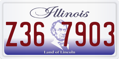 IL license plate Z367903