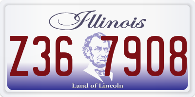 IL license plate Z367908