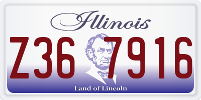 IL license plate Z367916