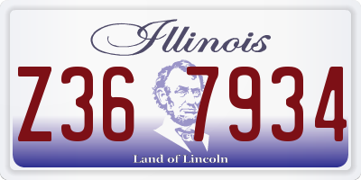 IL license plate Z367934