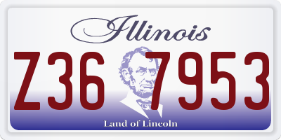 IL license plate Z367953