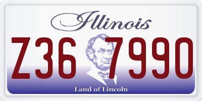 IL license plate Z367990