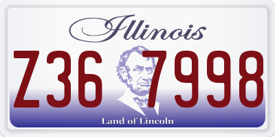 IL license plate Z367998
