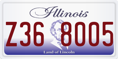 IL license plate Z368005