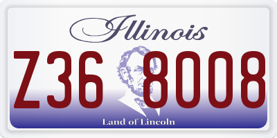 IL license plate Z368008