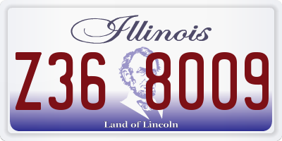 IL license plate Z368009