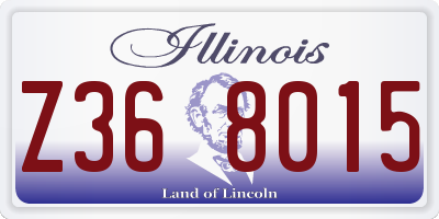 IL license plate Z368015