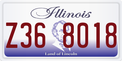 IL license plate Z368018