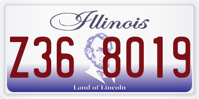 IL license plate Z368019