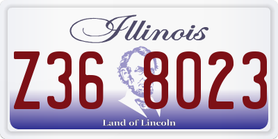 IL license plate Z368023