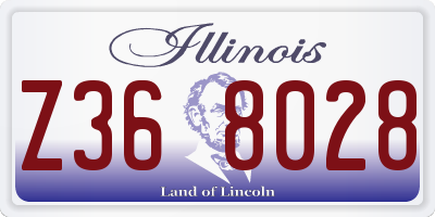 IL license plate Z368028