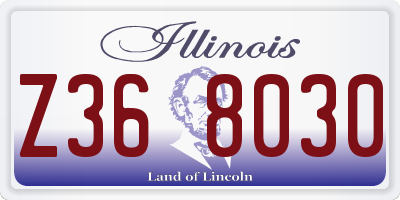 IL license plate Z368030