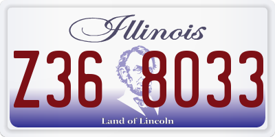 IL license plate Z368033