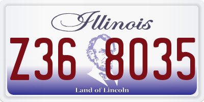 IL license plate Z368035