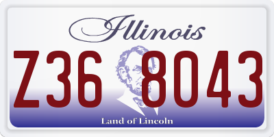 IL license plate Z368043