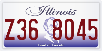 IL license plate Z368045