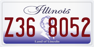 IL license plate Z368052