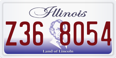 IL license plate Z368054