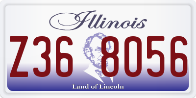 IL license plate Z368056