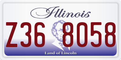 IL license plate Z368058