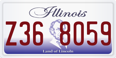 IL license plate Z368059