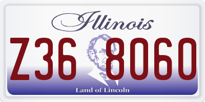 IL license plate Z368060