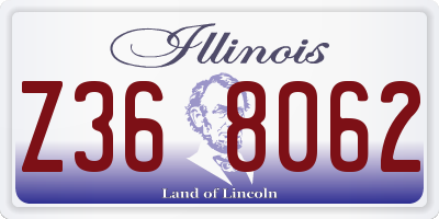 IL license plate Z368062