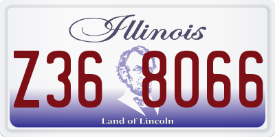 IL license plate Z368066