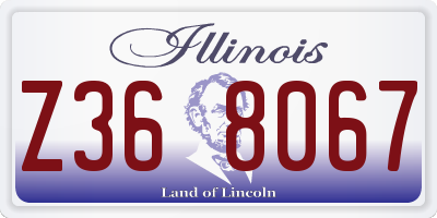 IL license plate Z368067