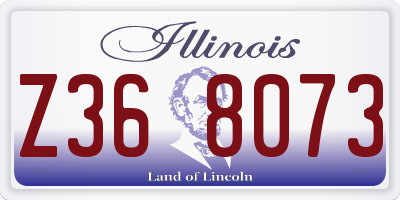 IL license plate Z368073