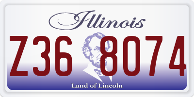 IL license plate Z368074