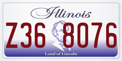 IL license plate Z368076