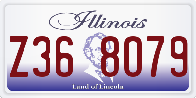 IL license plate Z368079