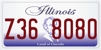 IL license plate Z368080