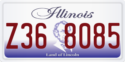 IL license plate Z368085