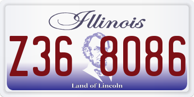 IL license plate Z368086