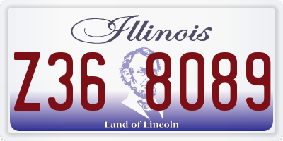 IL license plate Z368089