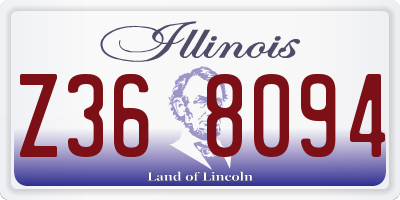 IL license plate Z368094