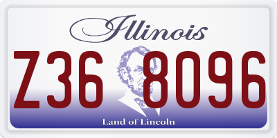 IL license plate Z368096