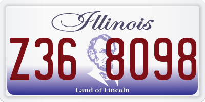 IL license plate Z368098
