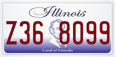 IL license plate Z368099