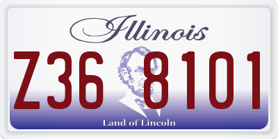 IL license plate Z368101