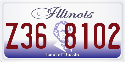 IL license plate Z368102