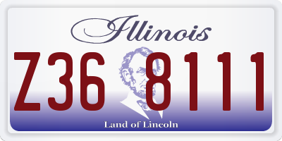 IL license plate Z368111