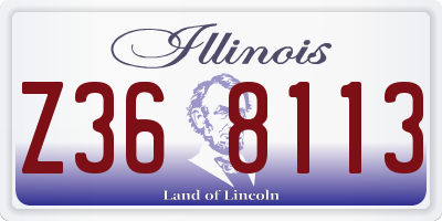 IL license plate Z368113