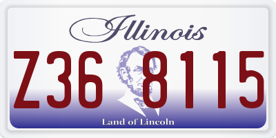 IL license plate Z368115