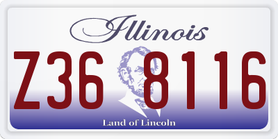 IL license plate Z368116