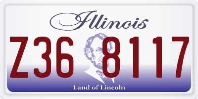 IL license plate Z368117